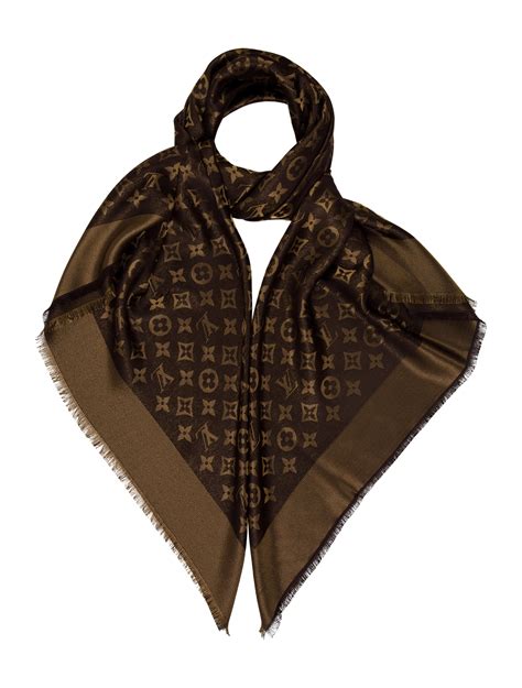 louis vuitton monogram silk wool shine shawl|lv monogram shine scarf shawl.